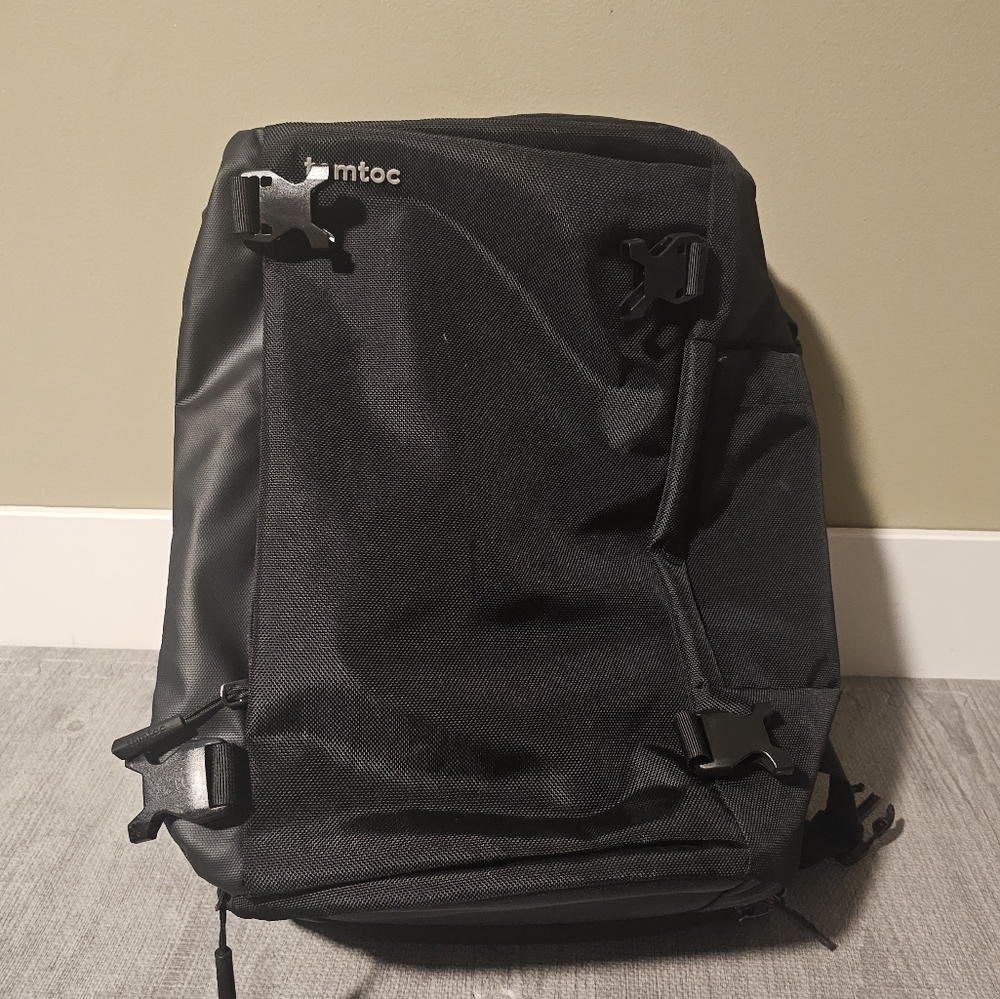 Tomtoc Black Travel Backpack